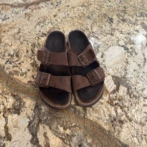 Birkenstock  Mocha Arizona Size-8.5 Unisex Sandal - Brown